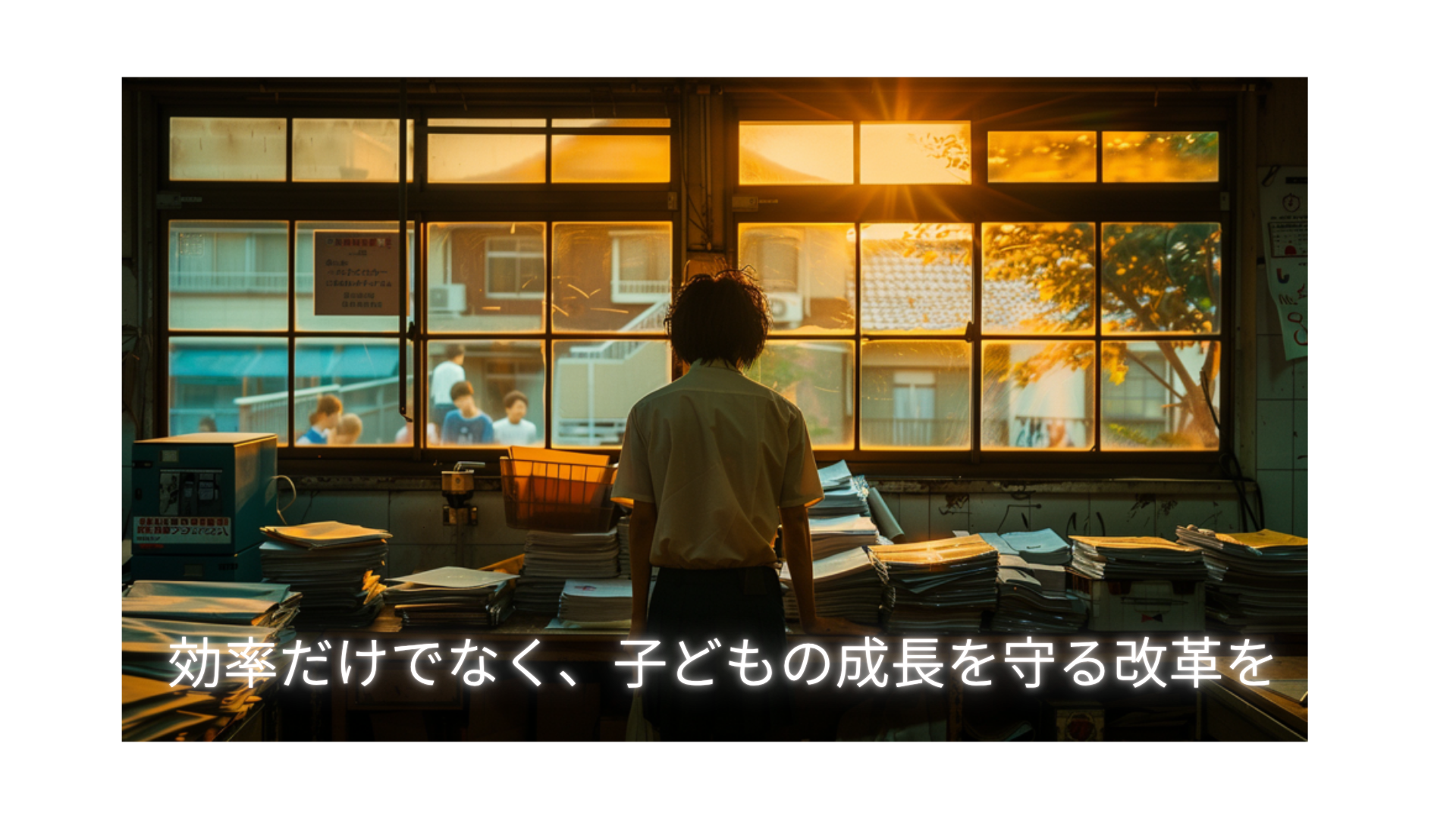 効率だけでなく、子どもの成長を守る改革を。